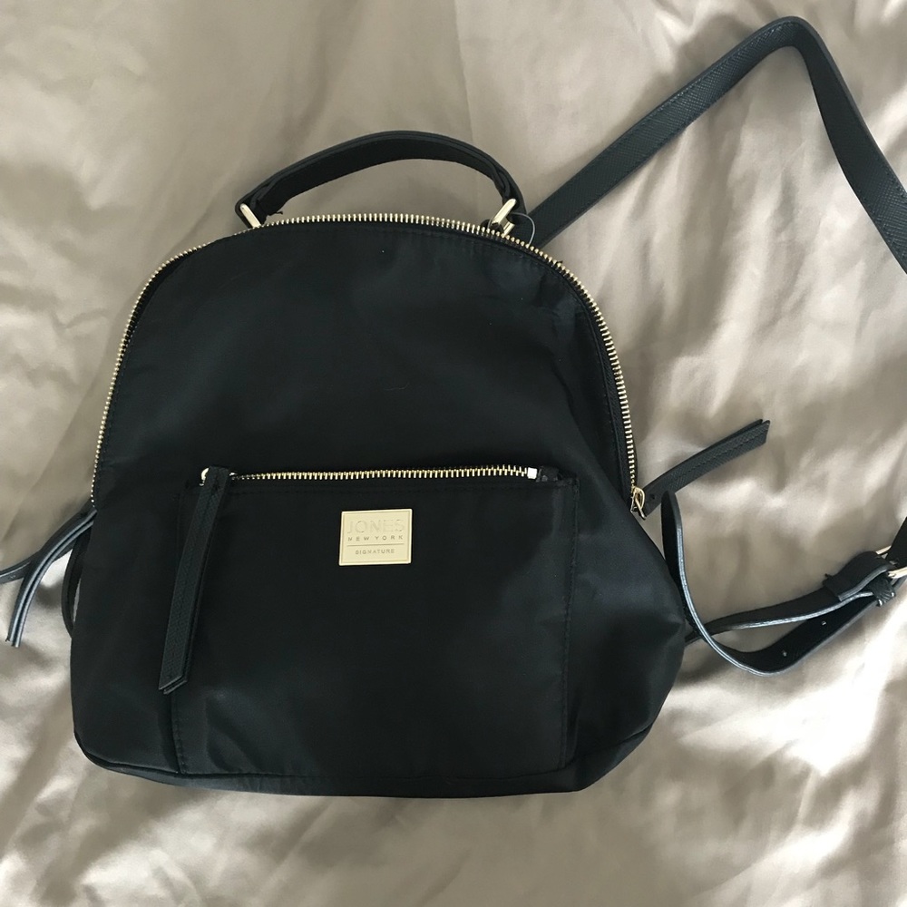 NWT Jones New York Black Lightweight Mini-Backpack